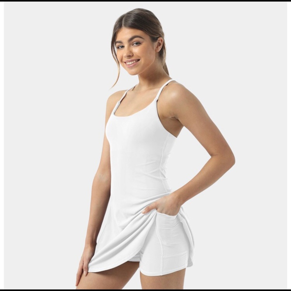 NWT! Halara In my feels Everyday dress XS White